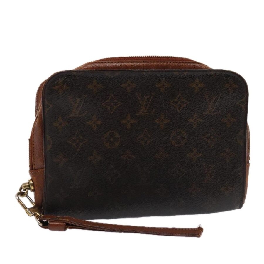 Monogram Canvas Clutch Bag with Zipper Issue | Studio Nafay