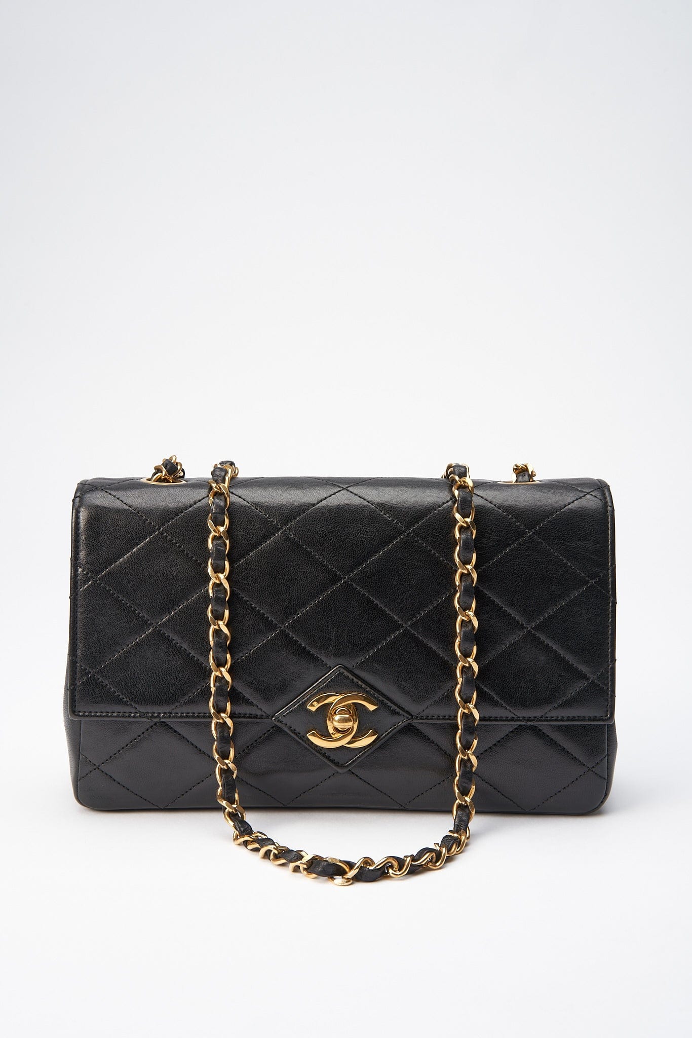 Chanel Classic Flap Lambskin Black Crossbody Bag