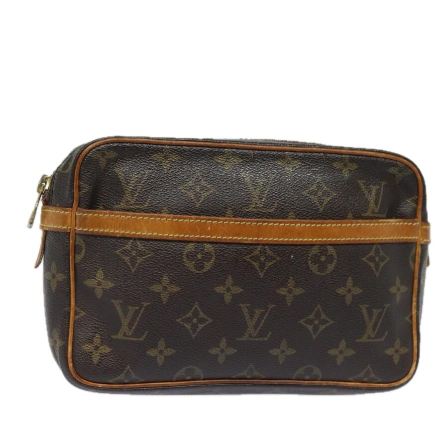 Monogram Canvas Clutch Bag with Multiple Pockets | Studio Nafay