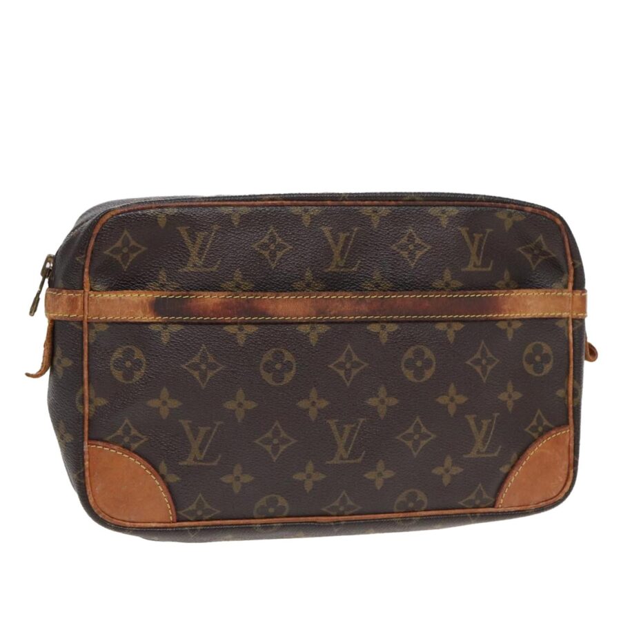 Monogram Canvas Clutch Bag with Fragrance Smell and Signs of Wear | Studio Nafay
