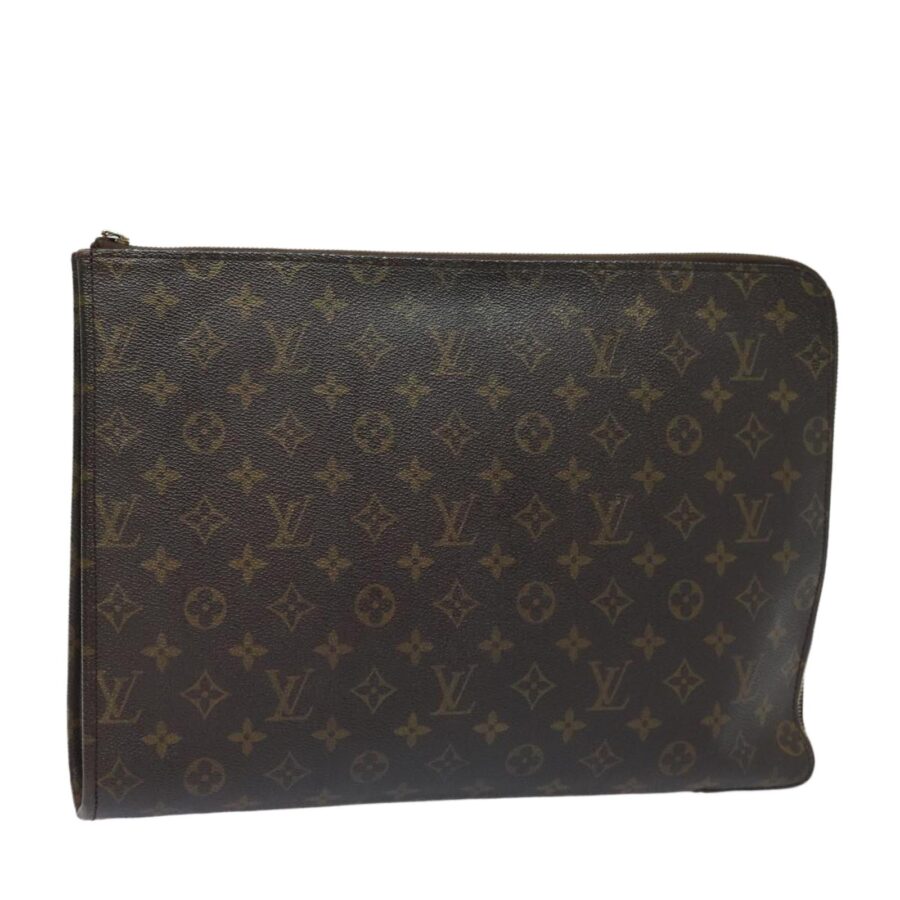 Monogram Canvas Clutch Bag with Document Holder | Studio Nafay