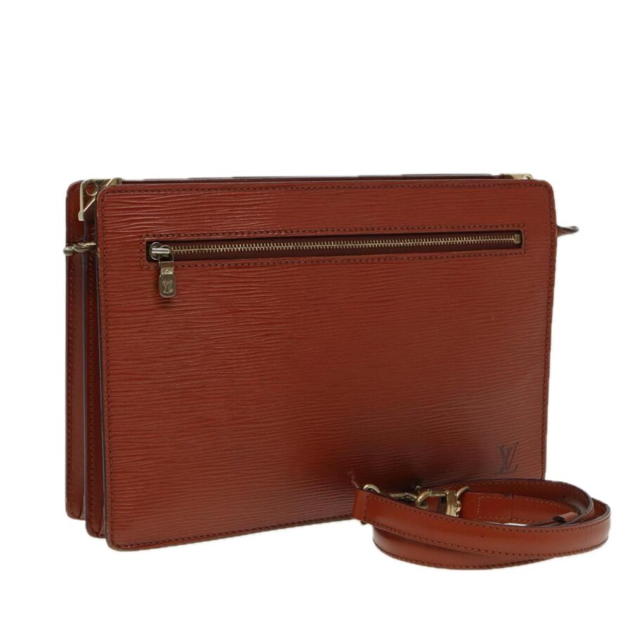 Epi Leather Clutch Bag with Shoulder Strap | Studio Nafay