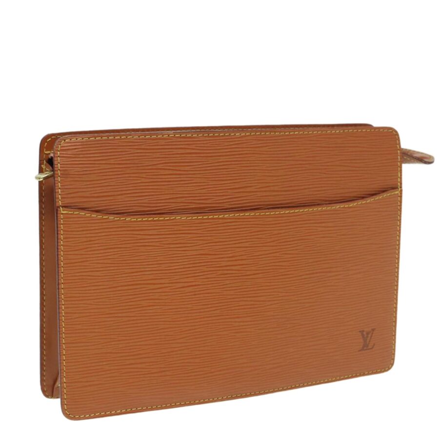 Epi Leather Pochette Clutch Bag with Zip Detail | Studio Nafay