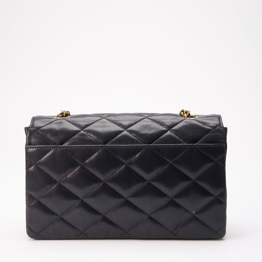 Chanel Single Flap Crossbody with 24K Gold Plated Hardware - Navy | Studio Nafay