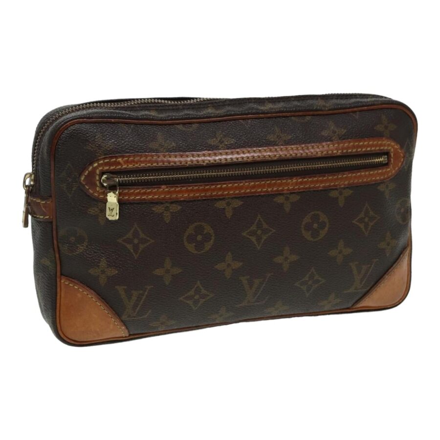 Monogram Canvas Clutch Bag with Storage Odor and Missing Strap | Studio Nafay