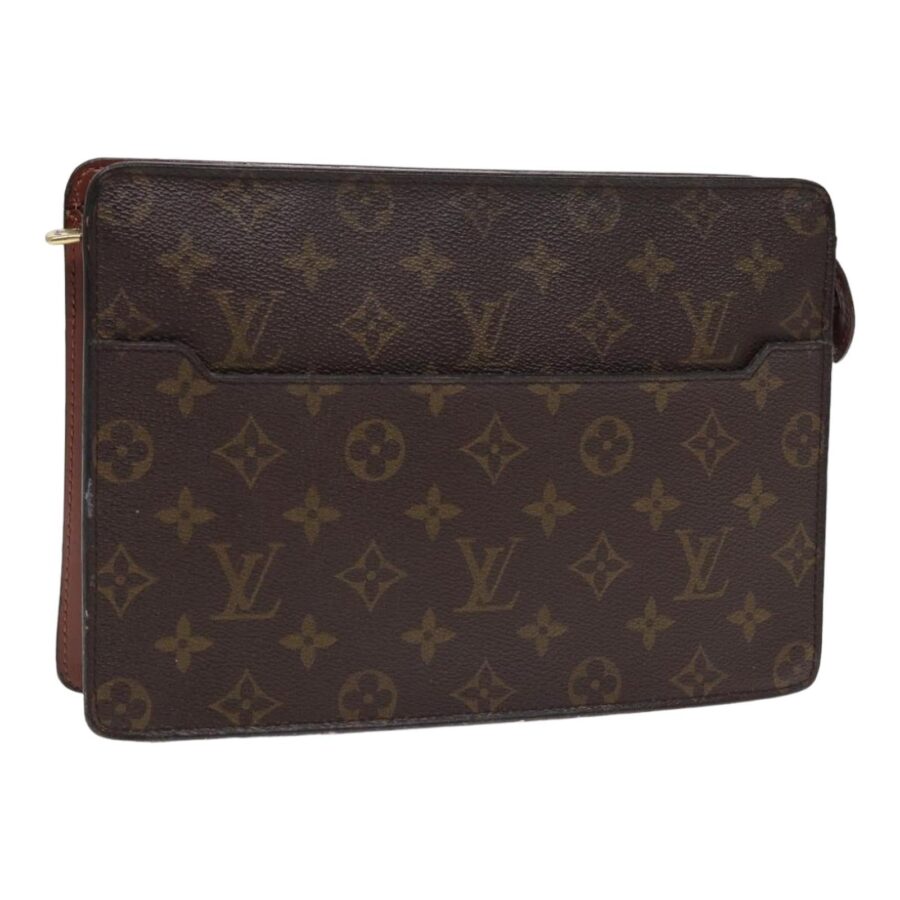 Monogram Canvas Clutch Bag with Storage Compartment | Studio Nafay