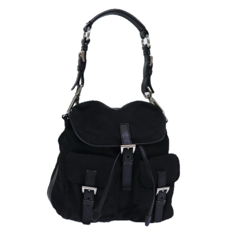 Nylon Backpack with Silver Hardware | Studio Nafay
