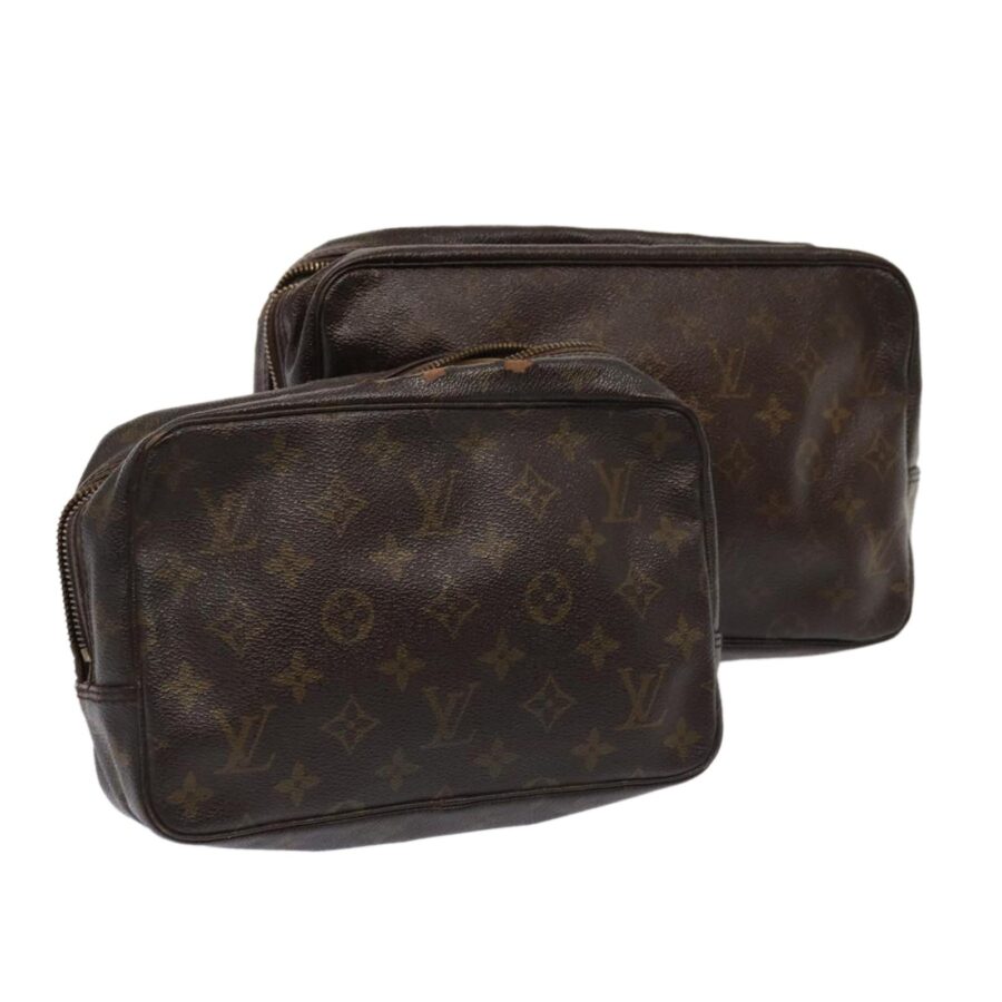 Monogram Trousse Toilette Clutch Bag 2-Piece Set | Studio Nafay