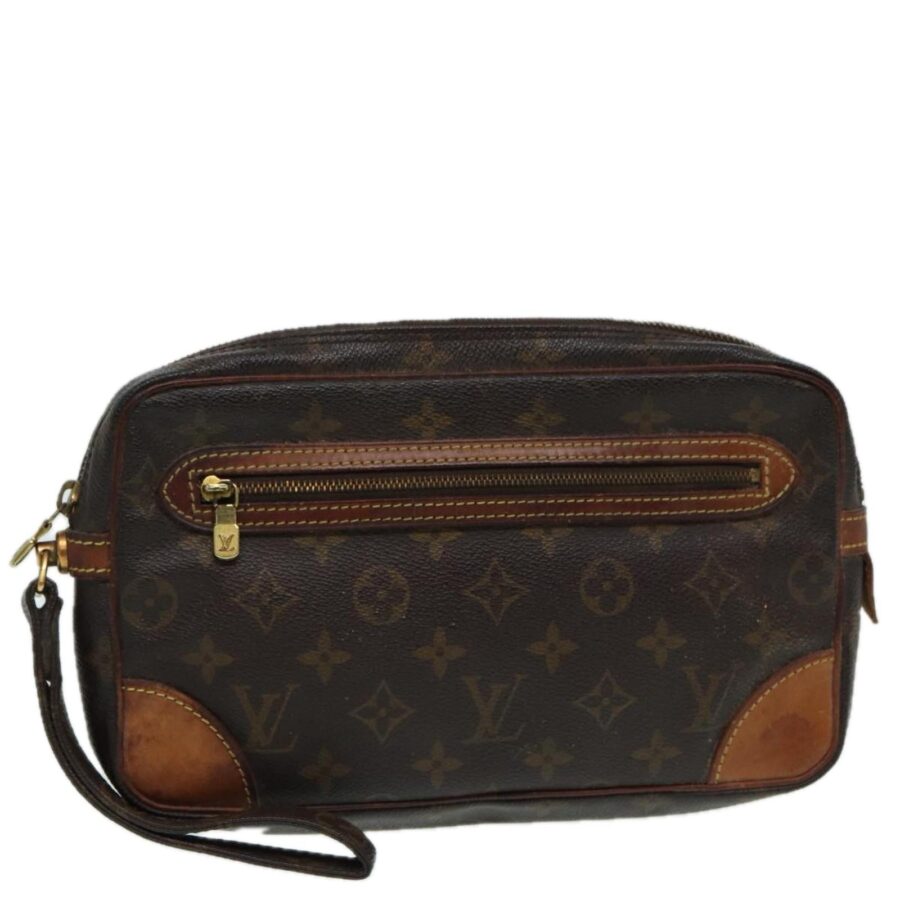 Monogram Clutch Bag with Wrist Strap | Studio Nafay