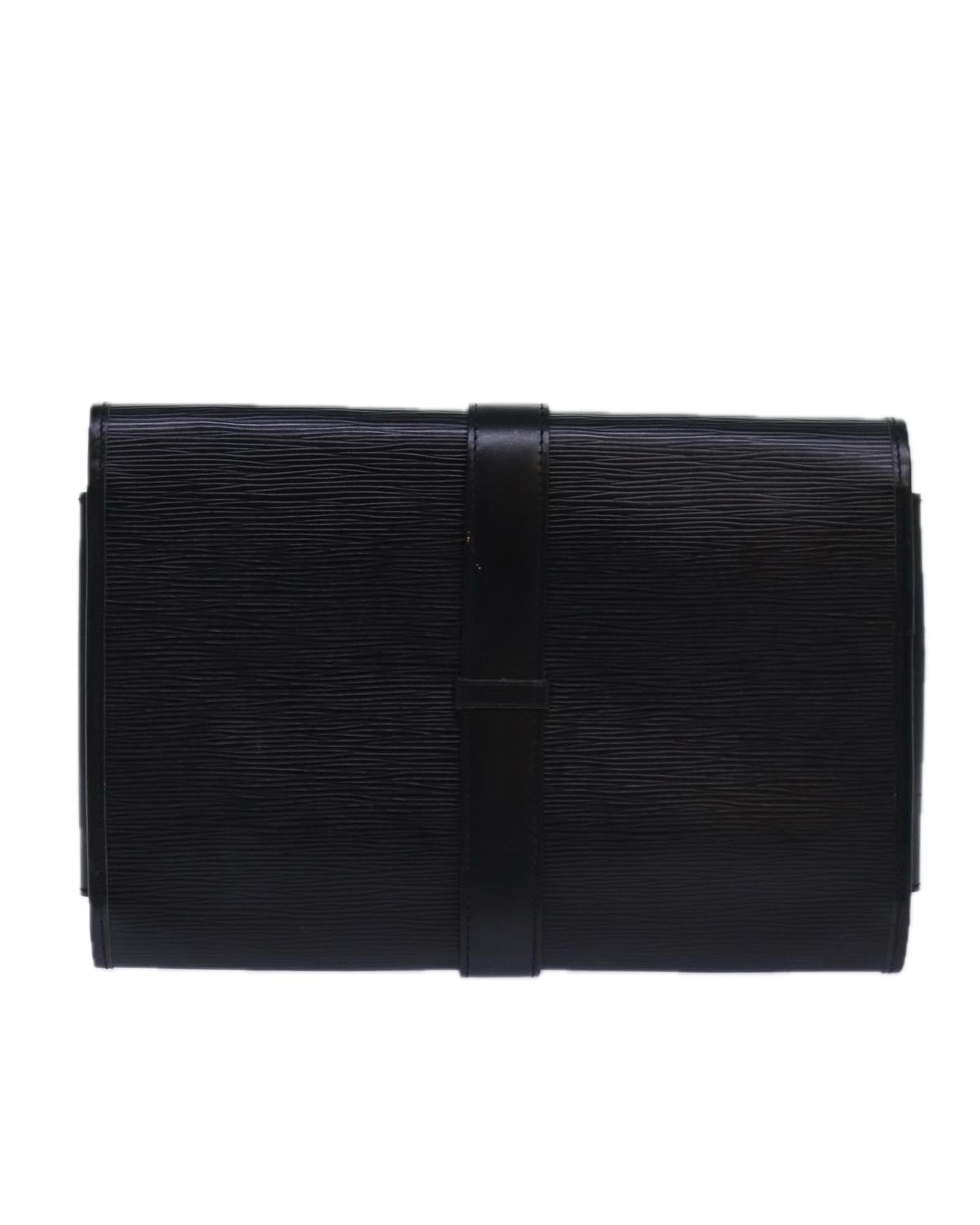 Epi Leather Clutch Bag with Surface Rubbing and Storage Smell