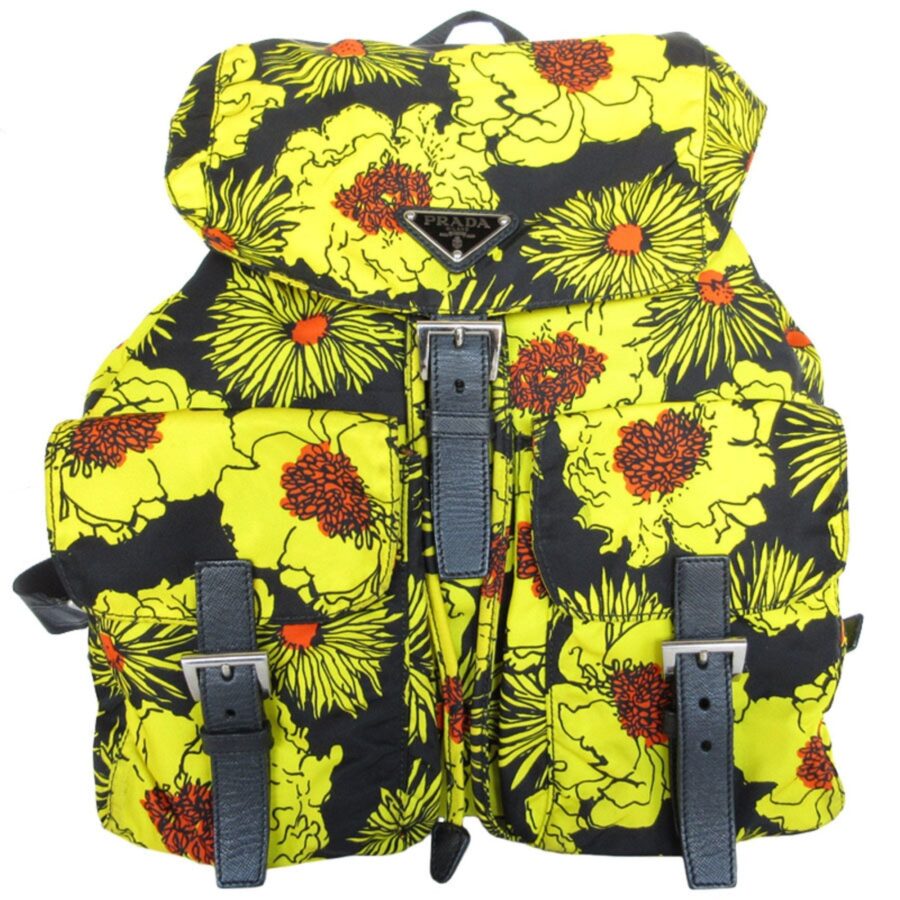 Floral Backpack YellowBlack | Studio Nafay
