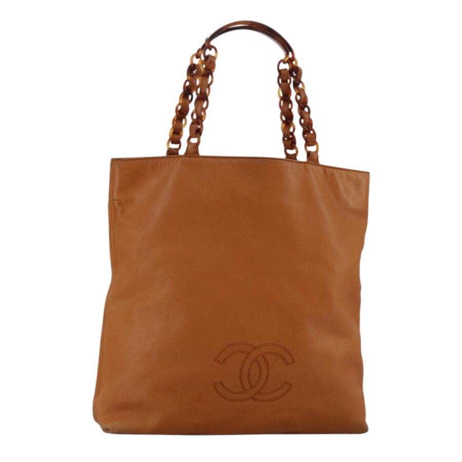 Chanel Style Brown Leather Tote | Studio Nafay