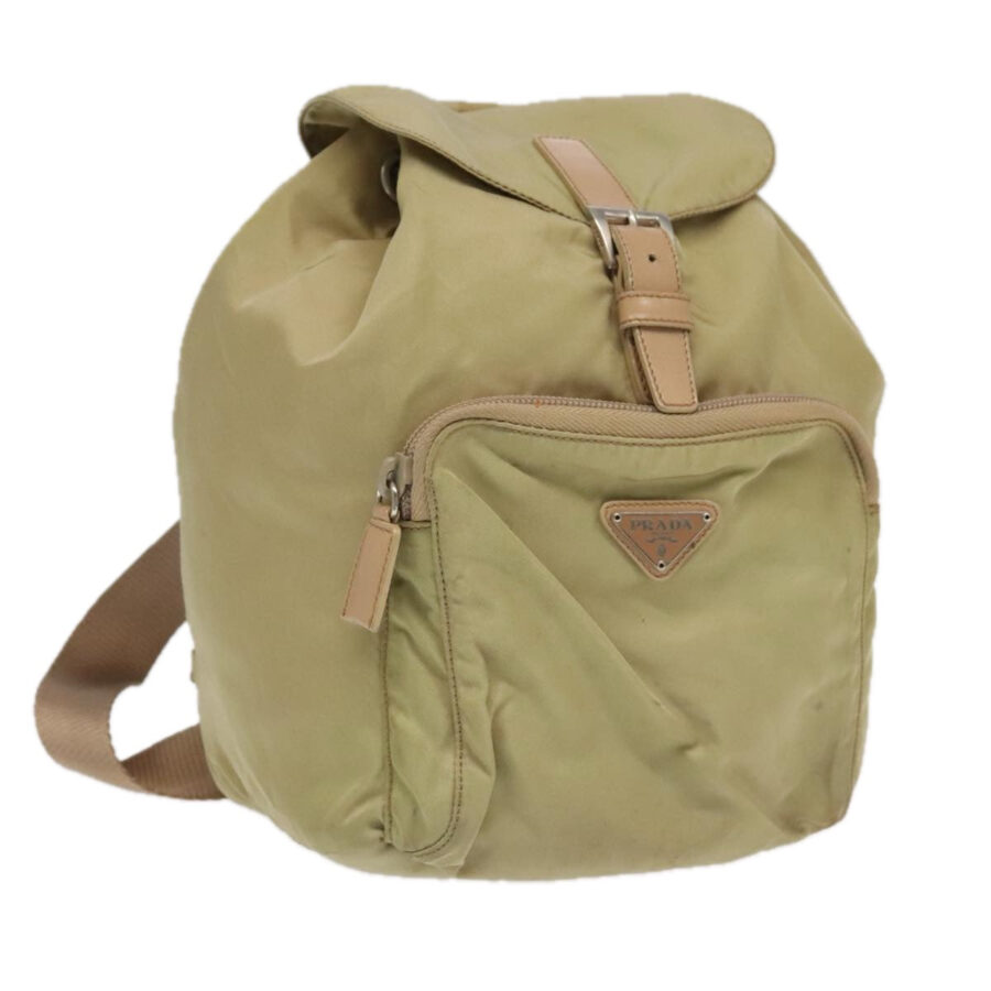 Drawstring Nylon Backpack Casual Olive Backpack | Studio Nafay