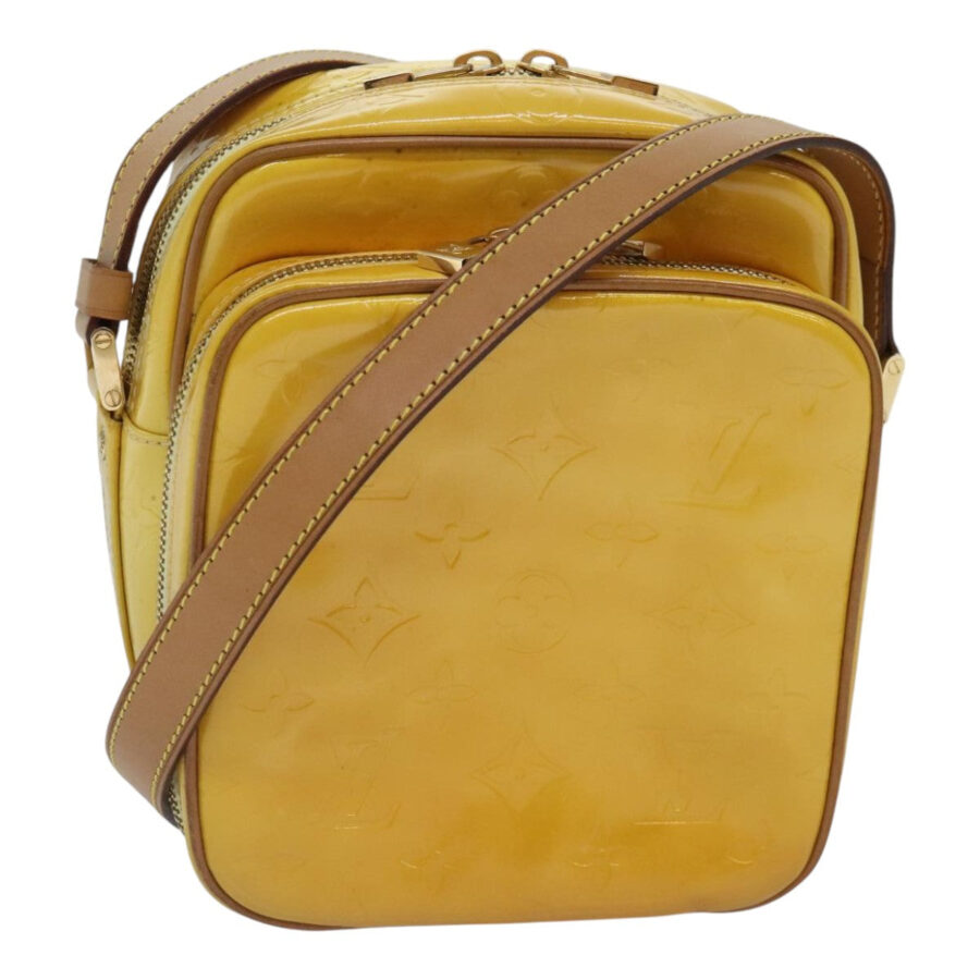 Pochette Accessoires Crossbody Patent Yellow | Studio Nafay
