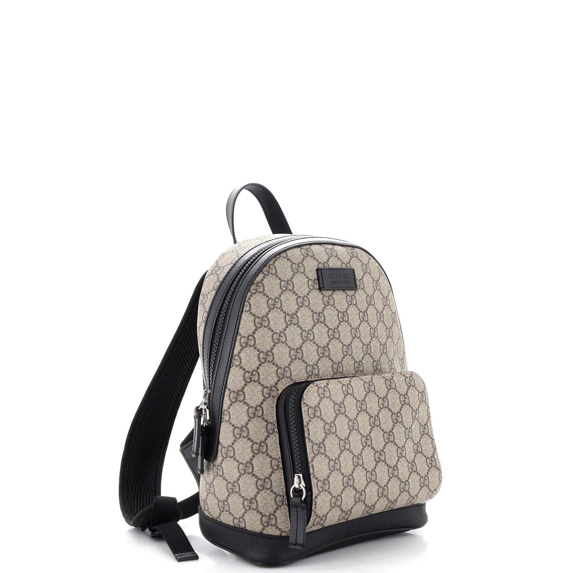 Zip Pocket Backpack GG Coated Canvas Small