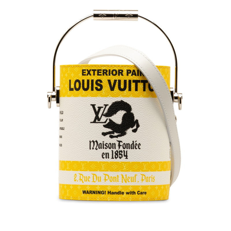 Louis Vuitton Monogram Paint Can Handbag 2WAY Yellow White PVC Louis Vuitton | Studio Nafay