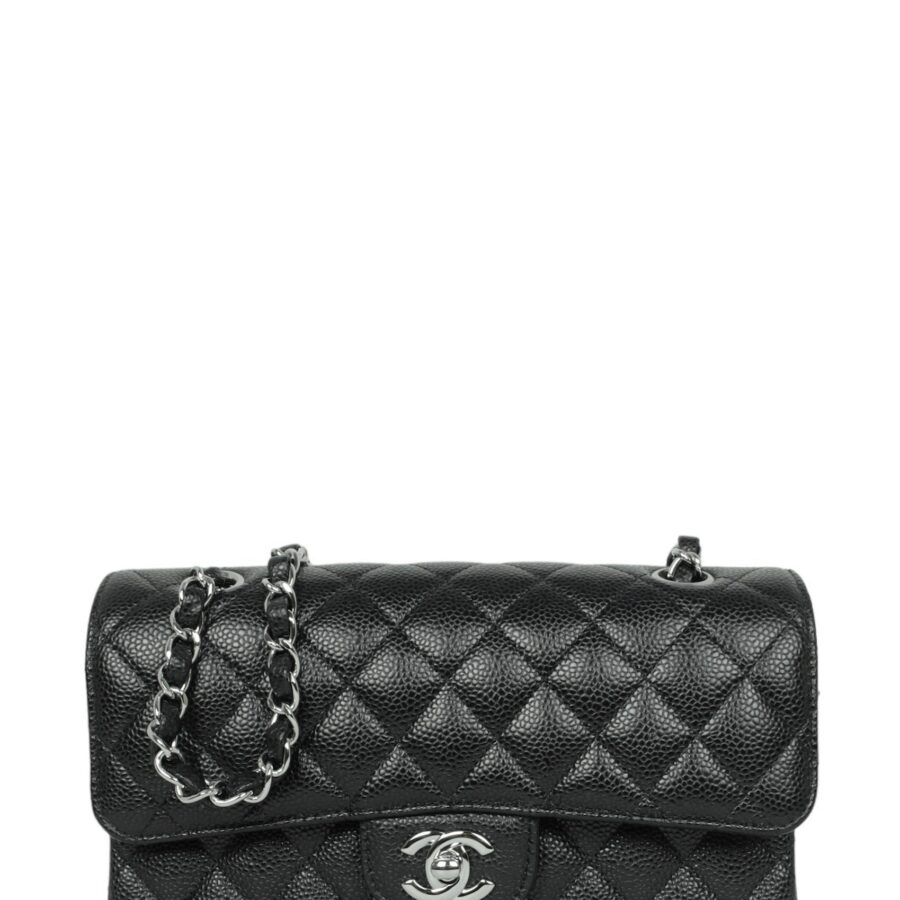 Chanel Black Caviar Small Double Flap Classic Bag | Studio Nafay