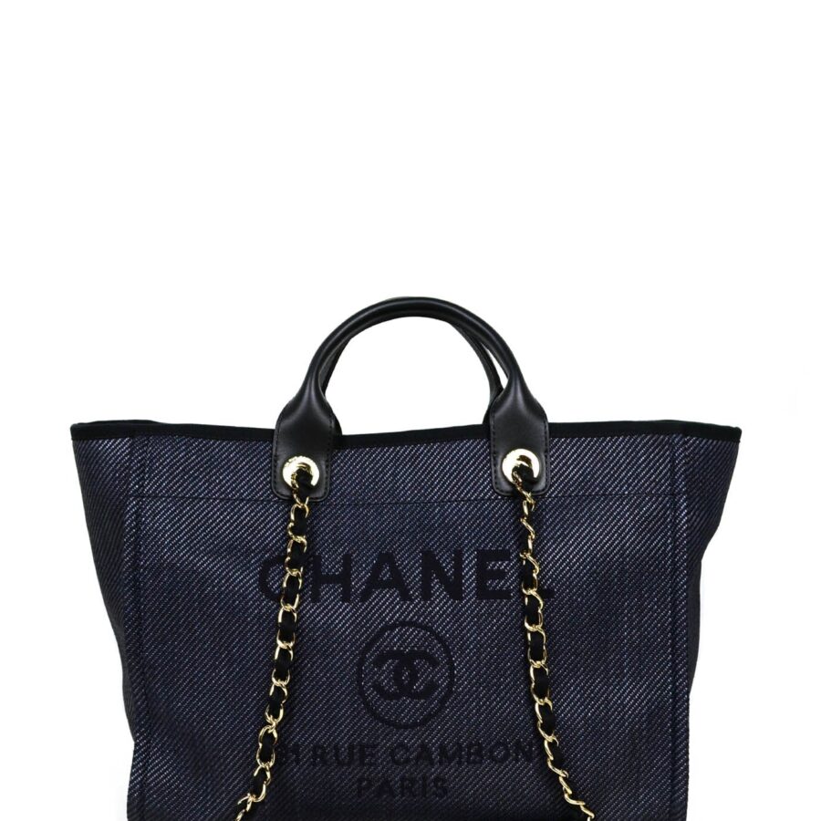 Chanel NEW Black Mixed Fibers Large Deauville Tote Bag | Studio Nafay