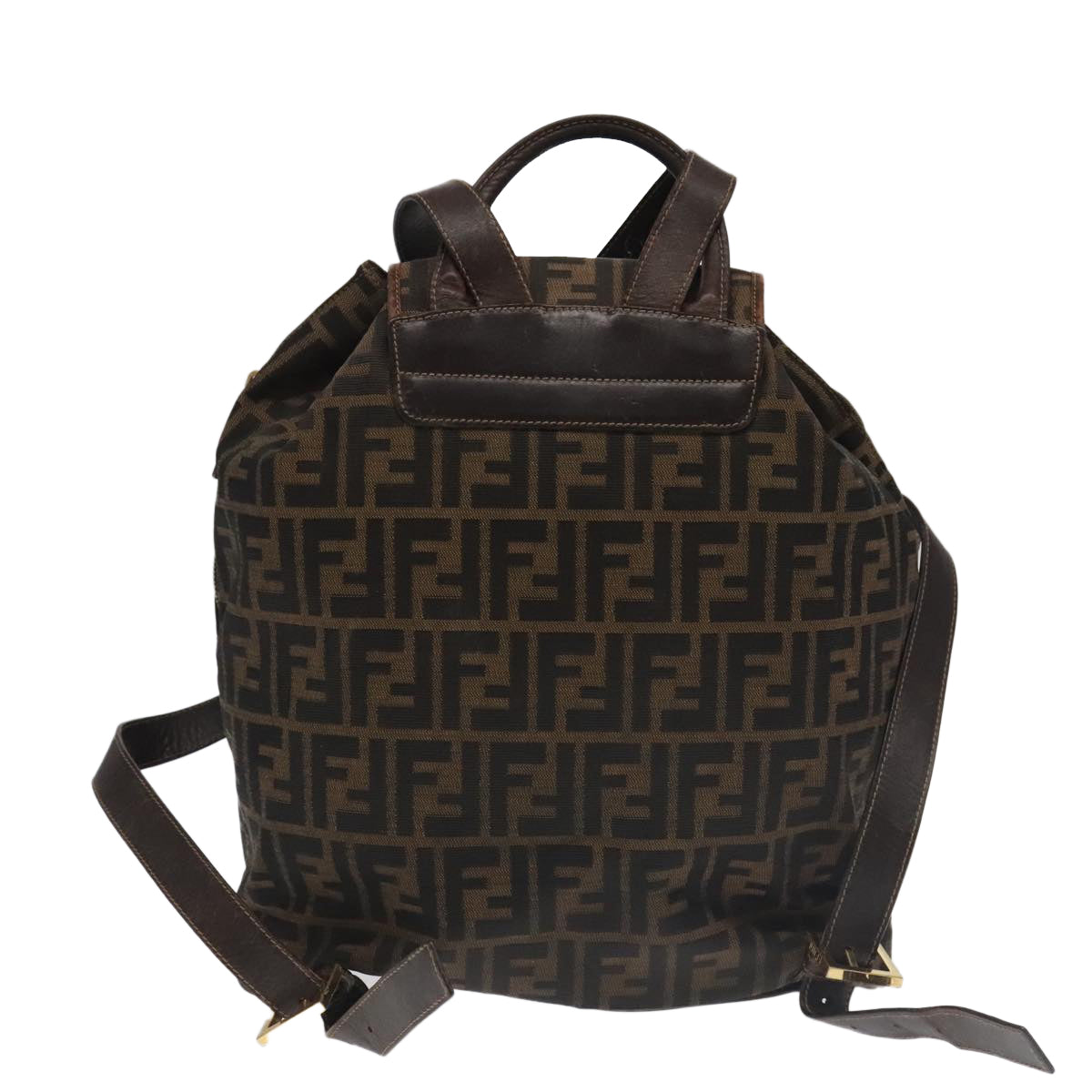 Fendi Zucca Brown Canvas Backpack Bag ()