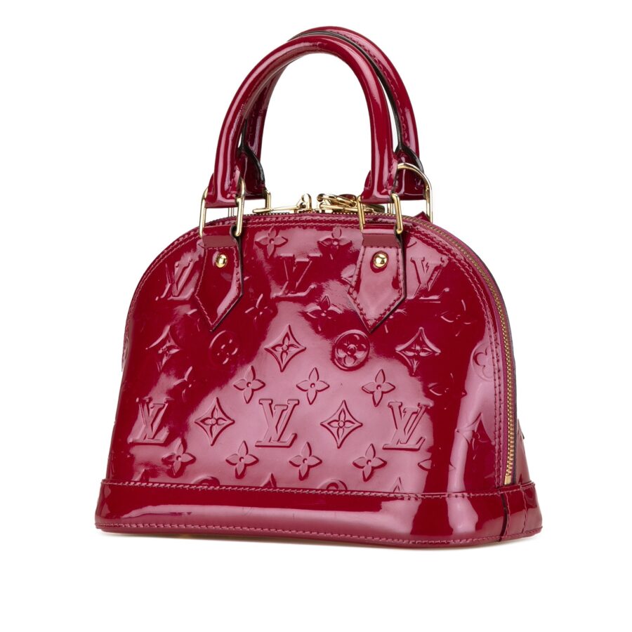 Red Louis Vuitton Monogram Vernis Alma BB Satchel | Studio Nafay