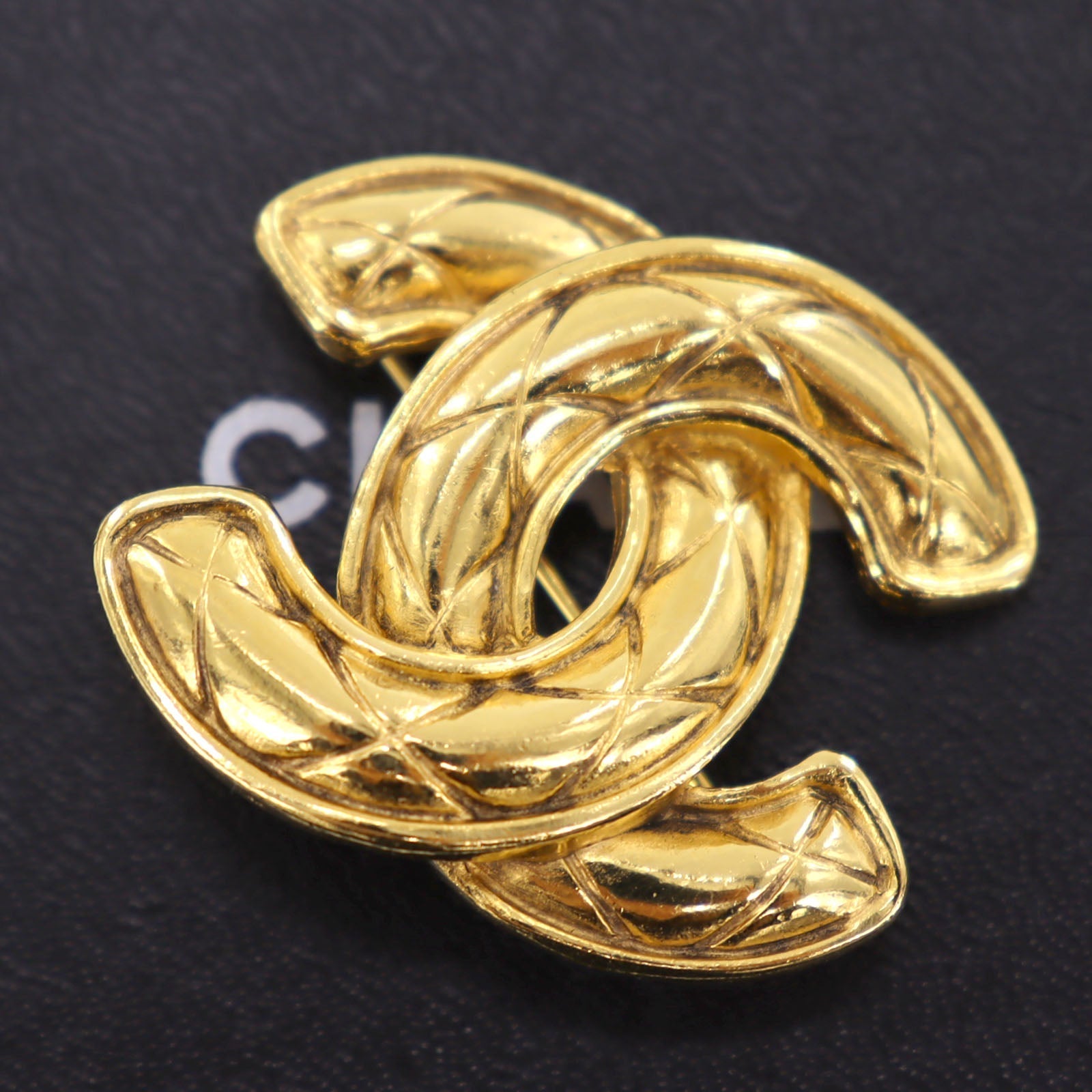 Chanel Gold Logos Pin Brooch Handbag 2