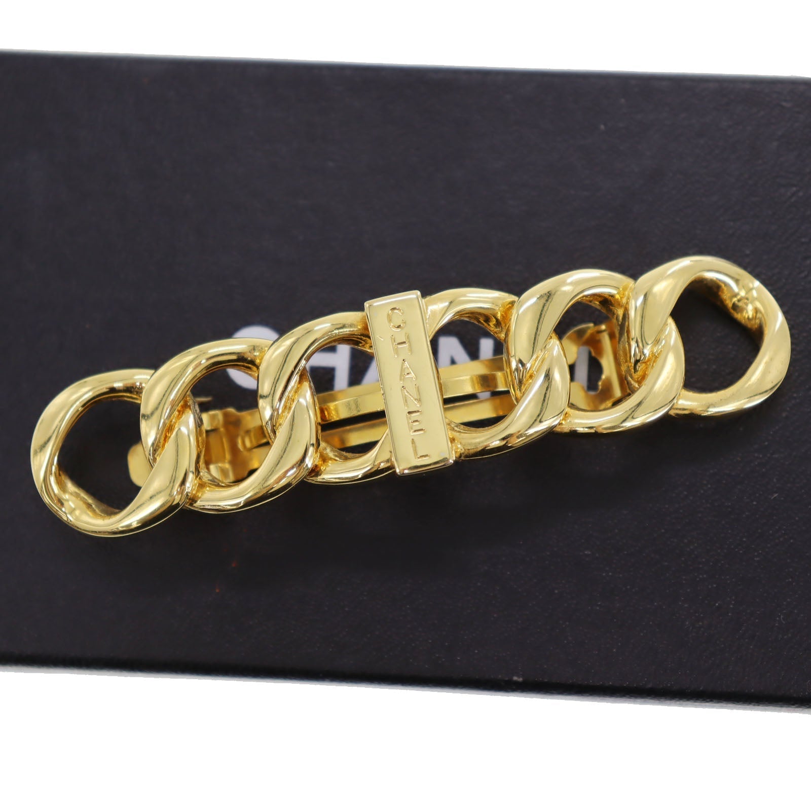 Chanel Gold Logos Barrette Handbag