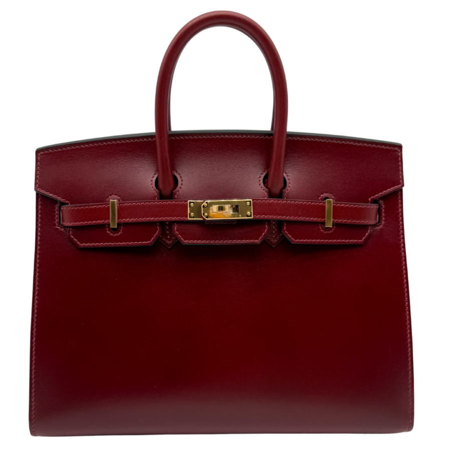 Hermes25cm Birkin Sellier Rouge H Box Calf Leather Gold Hardware | Studio Nafay