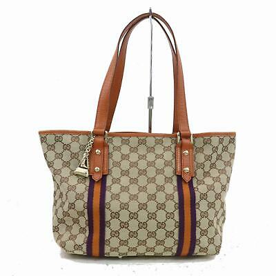 Gucci Tote Bag Brown Canvas (SHC1-15962) | Studio Nafay