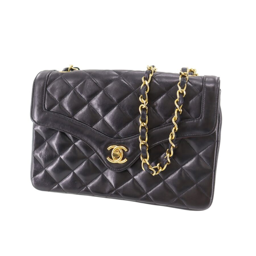 Chanel Matelassé Leather Lambskin Black Crossbody | Studio Nafay