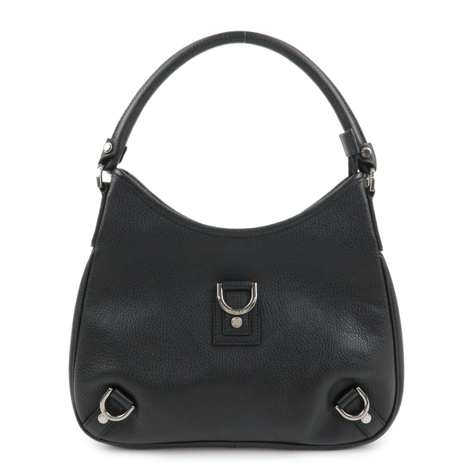 GUCCI Abbey Leather Shoulder Bag Hand Bag Black Silver - Product Image 2