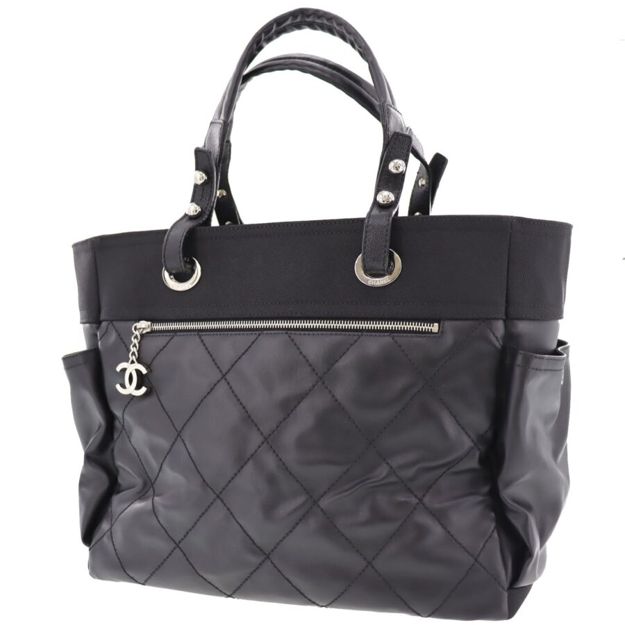 Chanel Quilted PVC Black Paris Tote | Studio Nafay