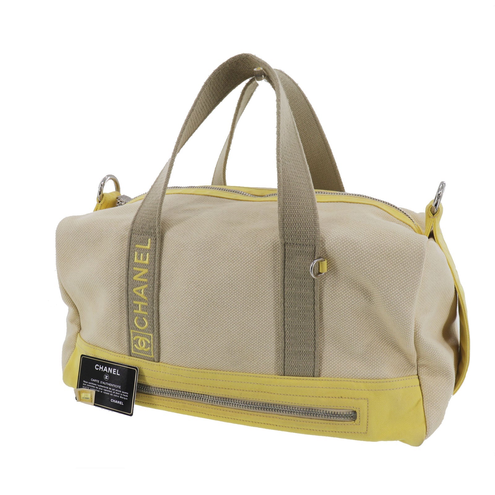 Chanel Canvas Beige Sports Handbag