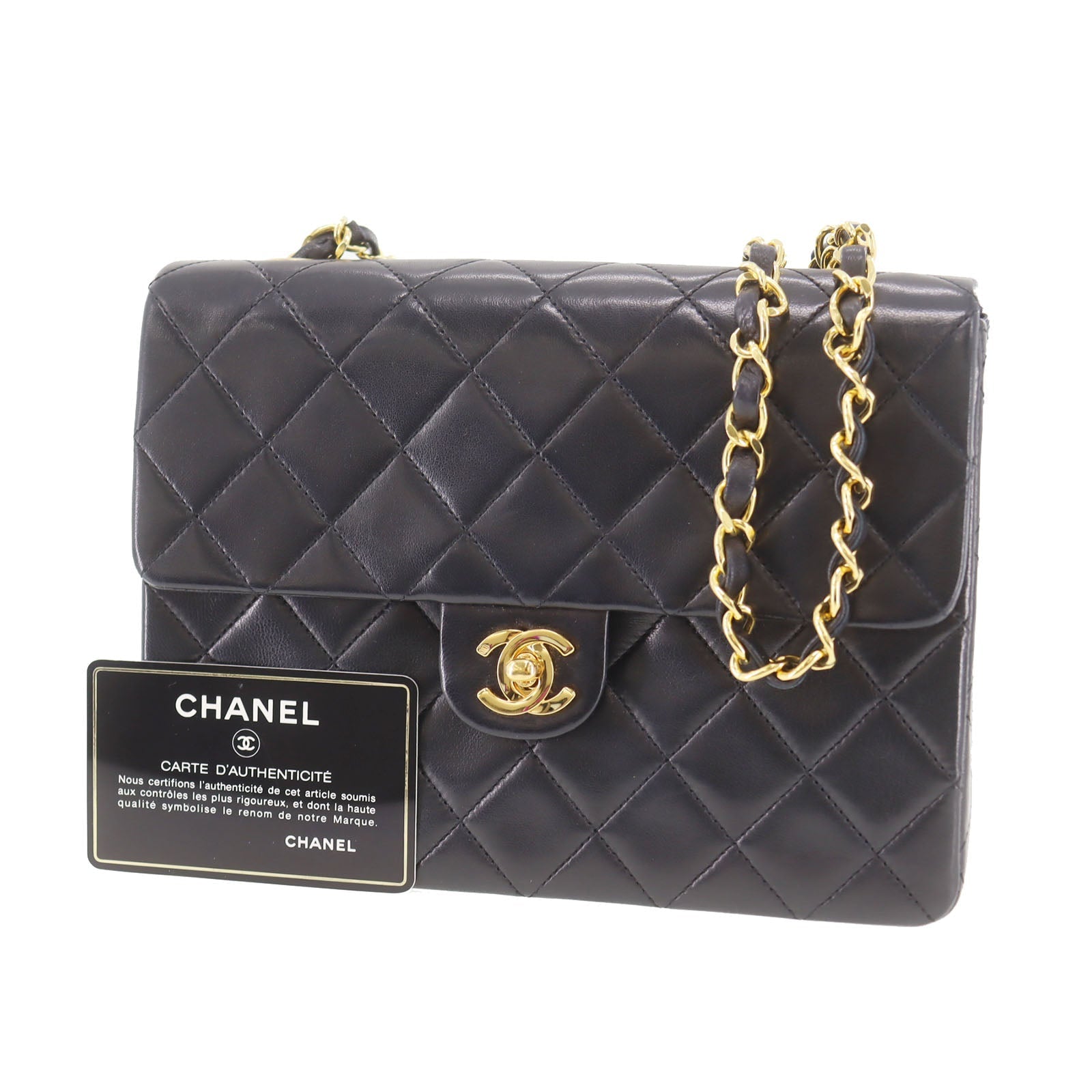 Chanel Matelassé Leather Lambskin Black Shoulder Bag 6