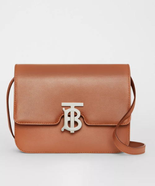 Burberry Small Leather TB Bag Brown | Studio Nafay