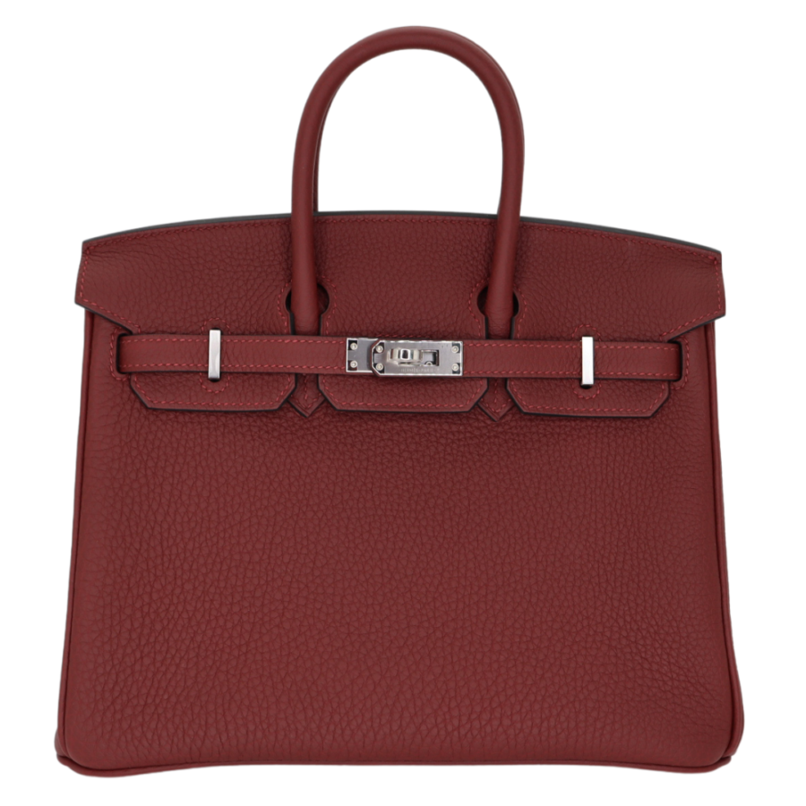 Hermes25cm Birkin Rouge H Togo Leather Palladium Hardware | Studio Nafay