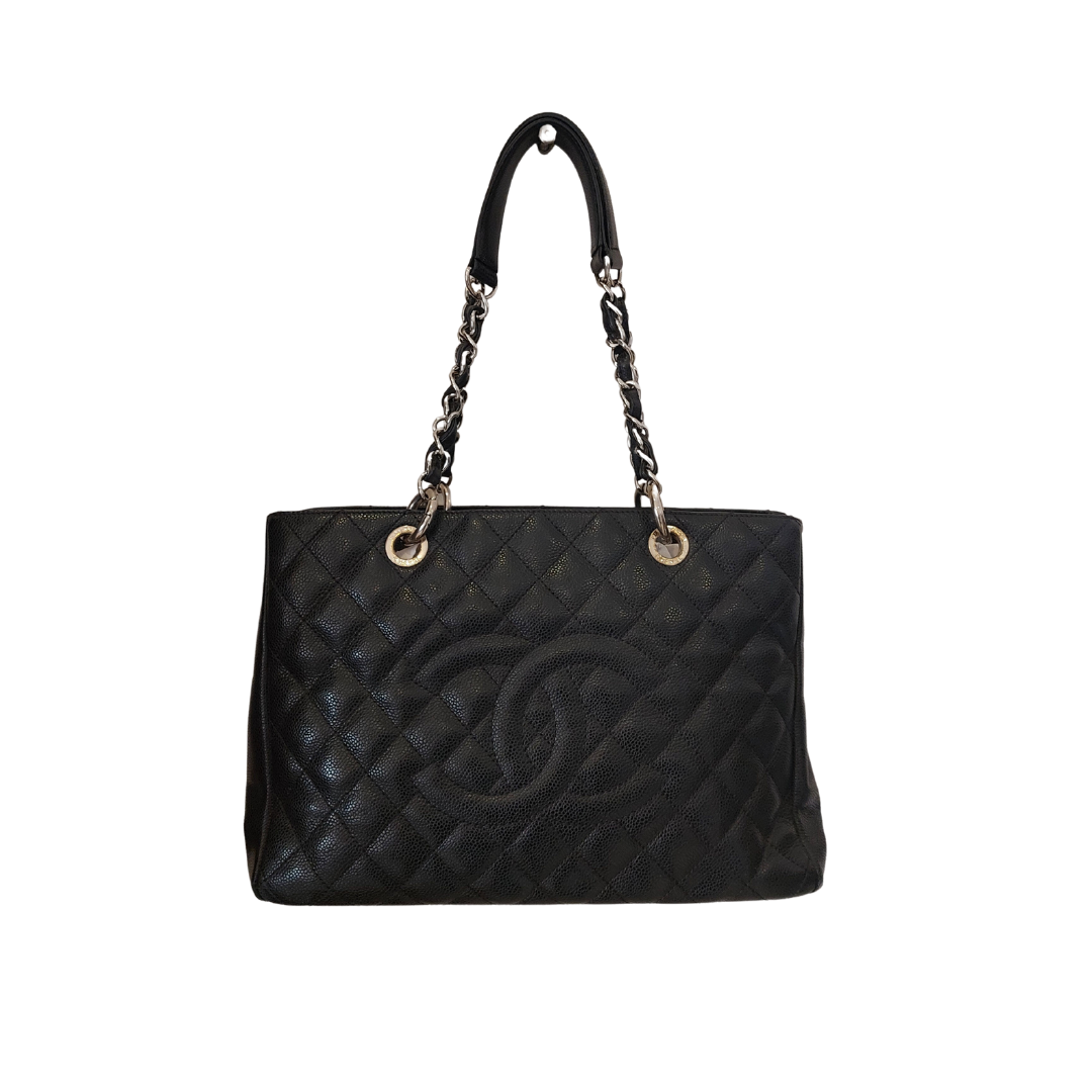 Chanel Large Caviar Leather Black Tote Bag