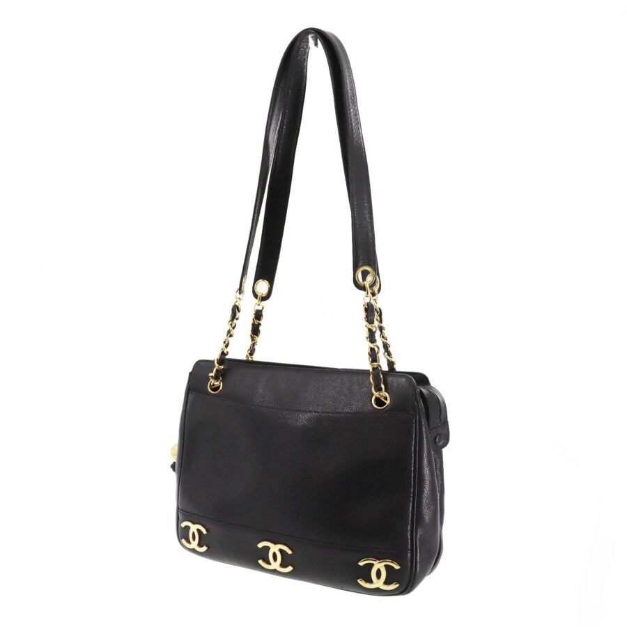 Chanel Leather Caviar Black Shoulder Bag 2 | Studio Nafay