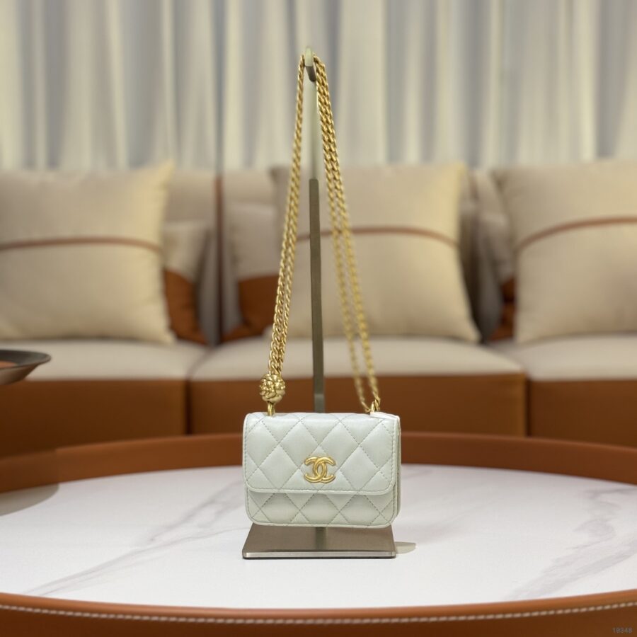 Chanel Wallet On Chain Mini Lambskin Blue Crossbody Bag | Studio Nafay
