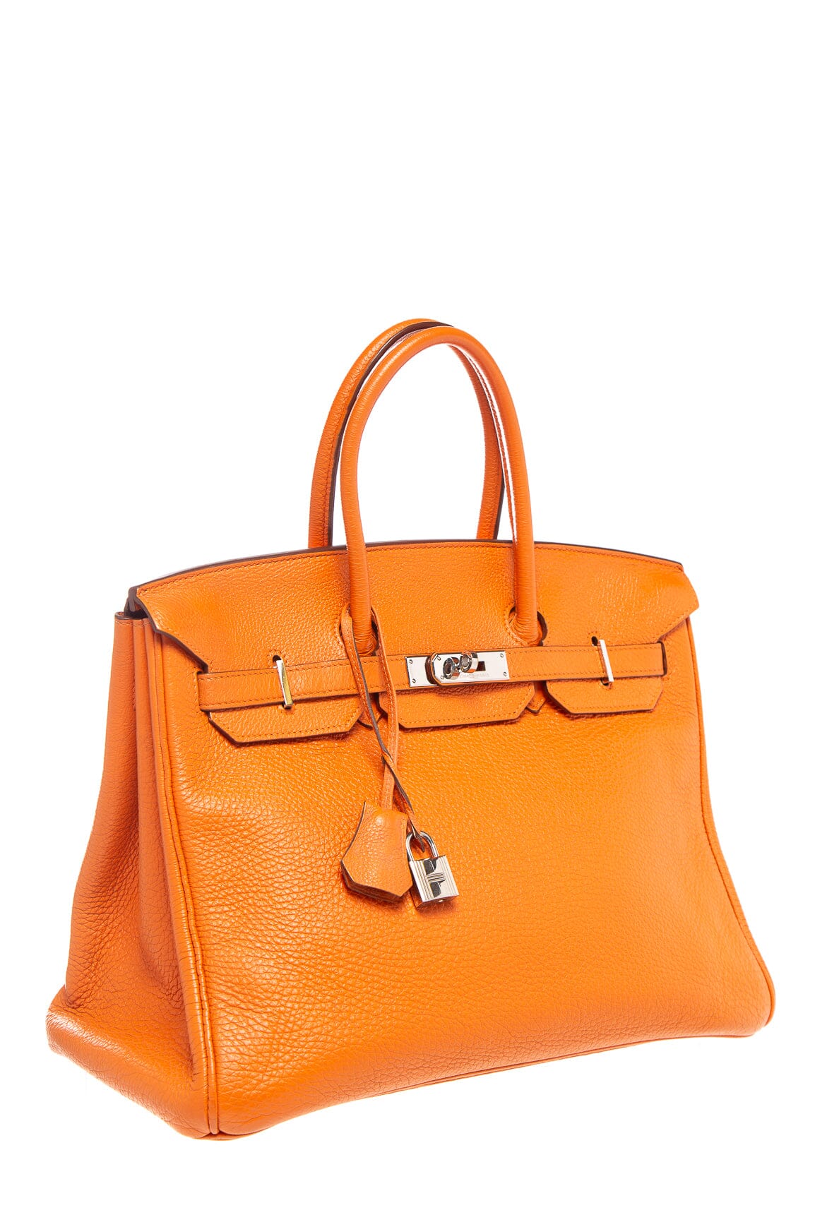 Hermès Orange Togo Leather 35 Birkin Handbag