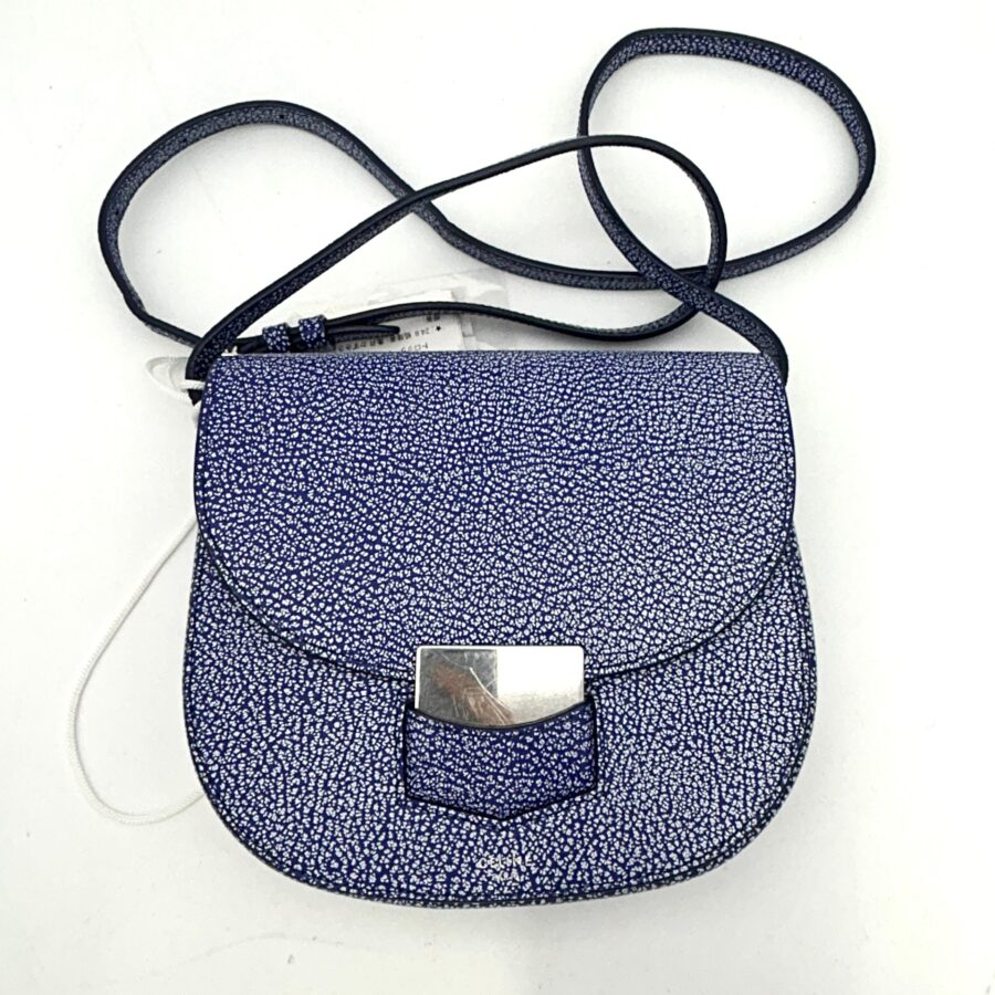Celine Small Trotteur Bag - Blue Crossbody Bag | Studio Nafay