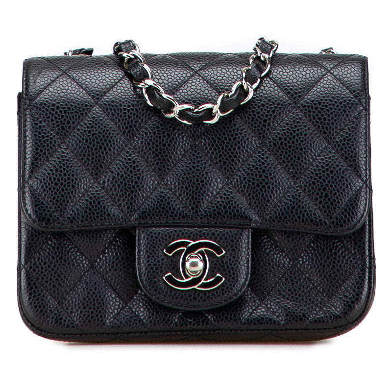 Chanel Coco Mark Matelasse Caviar Skin Shoulder Bag | Studio Nafay