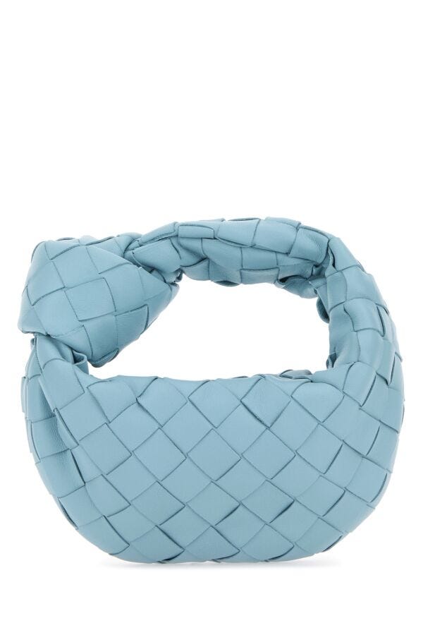 Bottega Veneta Woman Light-Blue Nappa Leather Candy Jodie Handbag | Studio Nafay