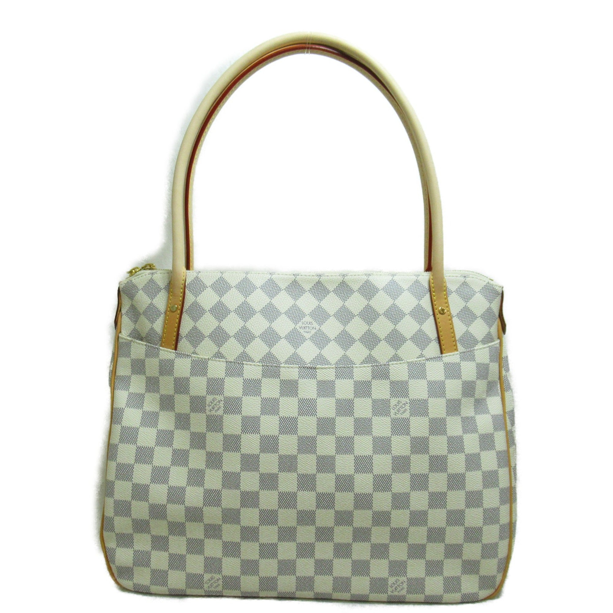 LOUIS VUITTON Figueri GM Beige Damier Azur PVC coated canvas