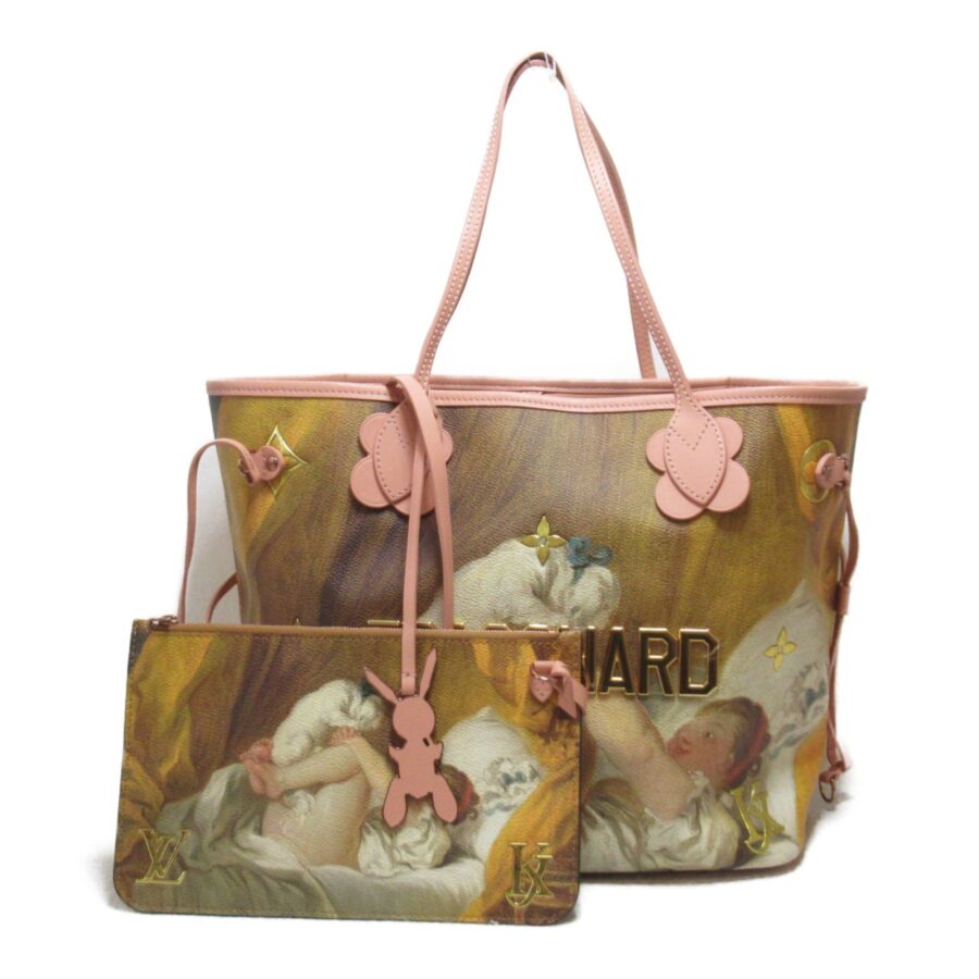LOUIS VUITTON Fragonard Neverfull MMTote Bag Pink Masters collection PVC coated canvas | Studio Nafay