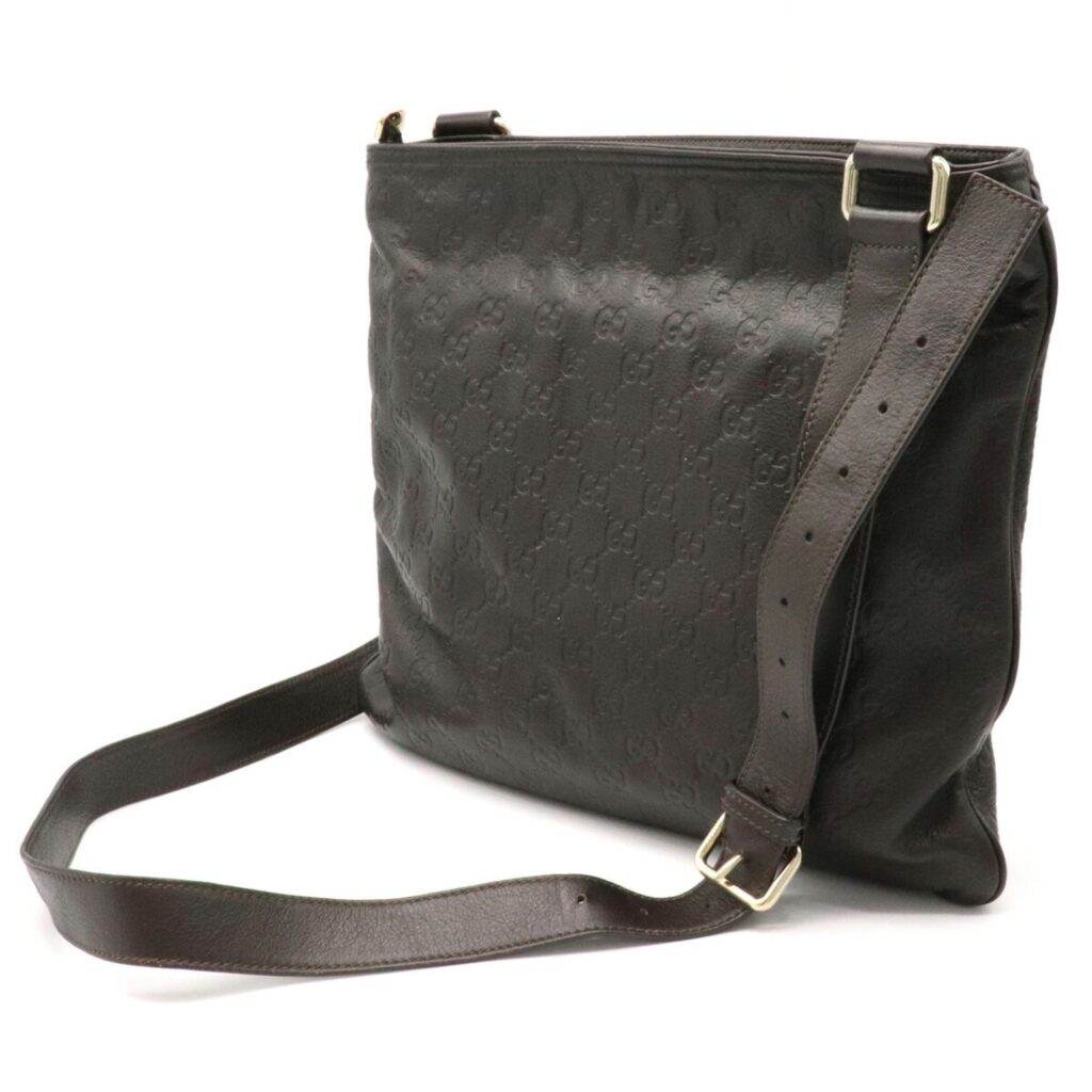 Gucci shoulder bag crossbody leather dark brown 201446 - Product Image 2