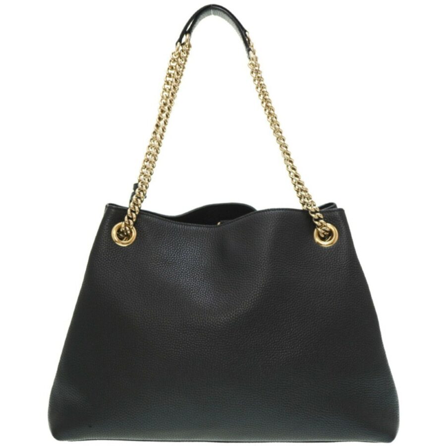 GUCCI Soho Chain Interlocking G Tote Bag 536196 Leather Black | Studio Nafay