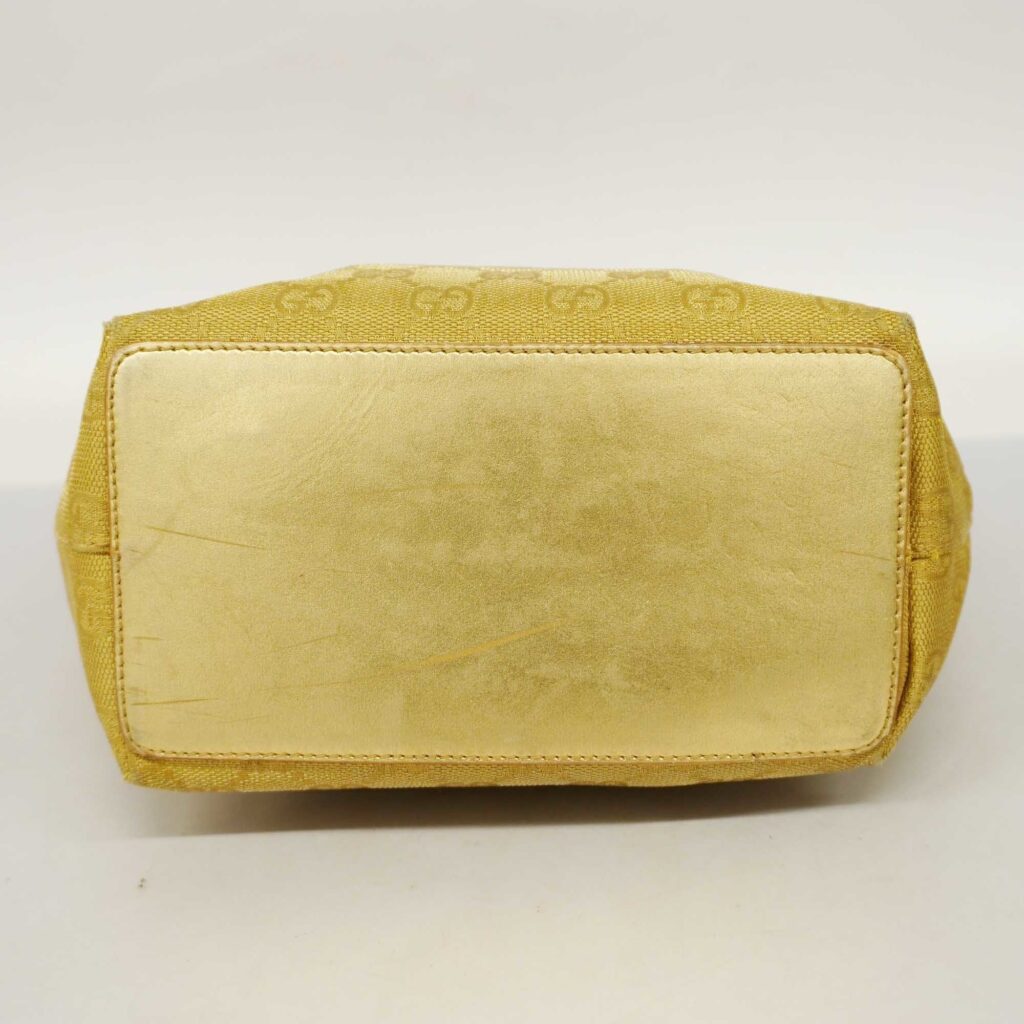 GUCCIAuth 002 1099 Women's GG Canvas Tote Bag Gold - Product Image 2