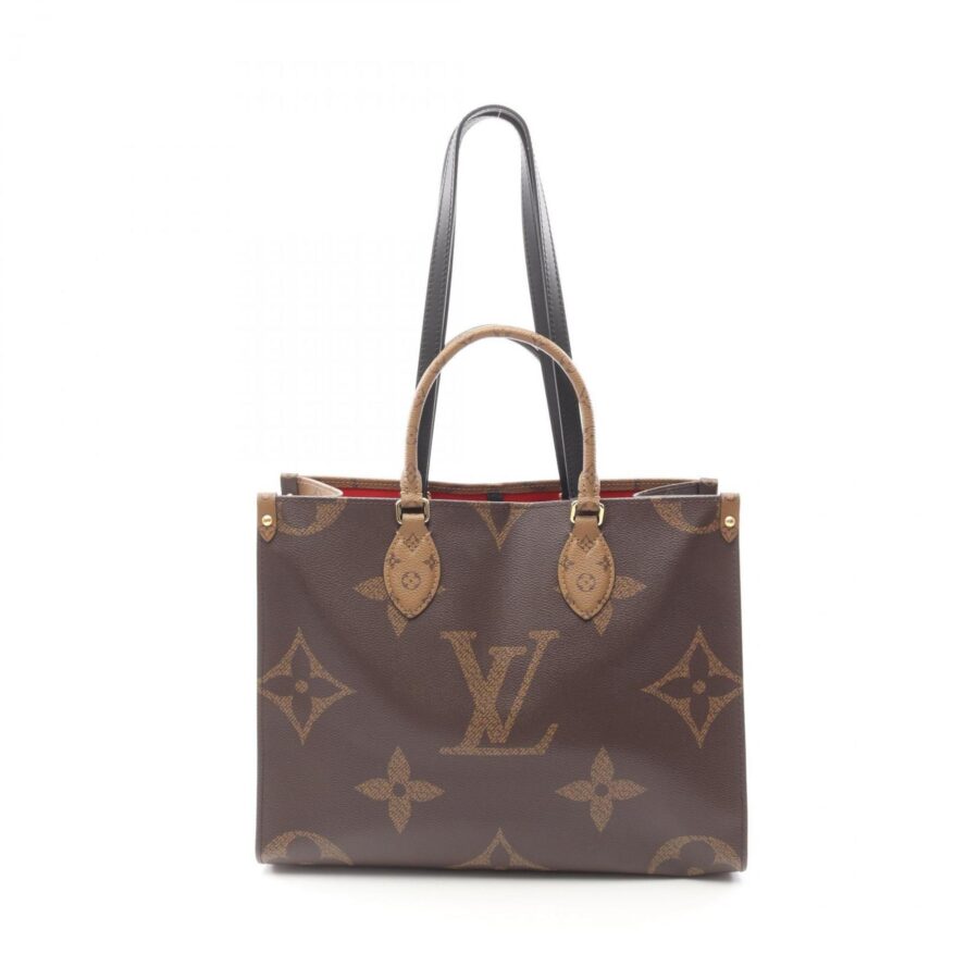 Louis Vuitton Beige Brown Coated Canvas Leather Tote Bag ( ) | Studio Nafay