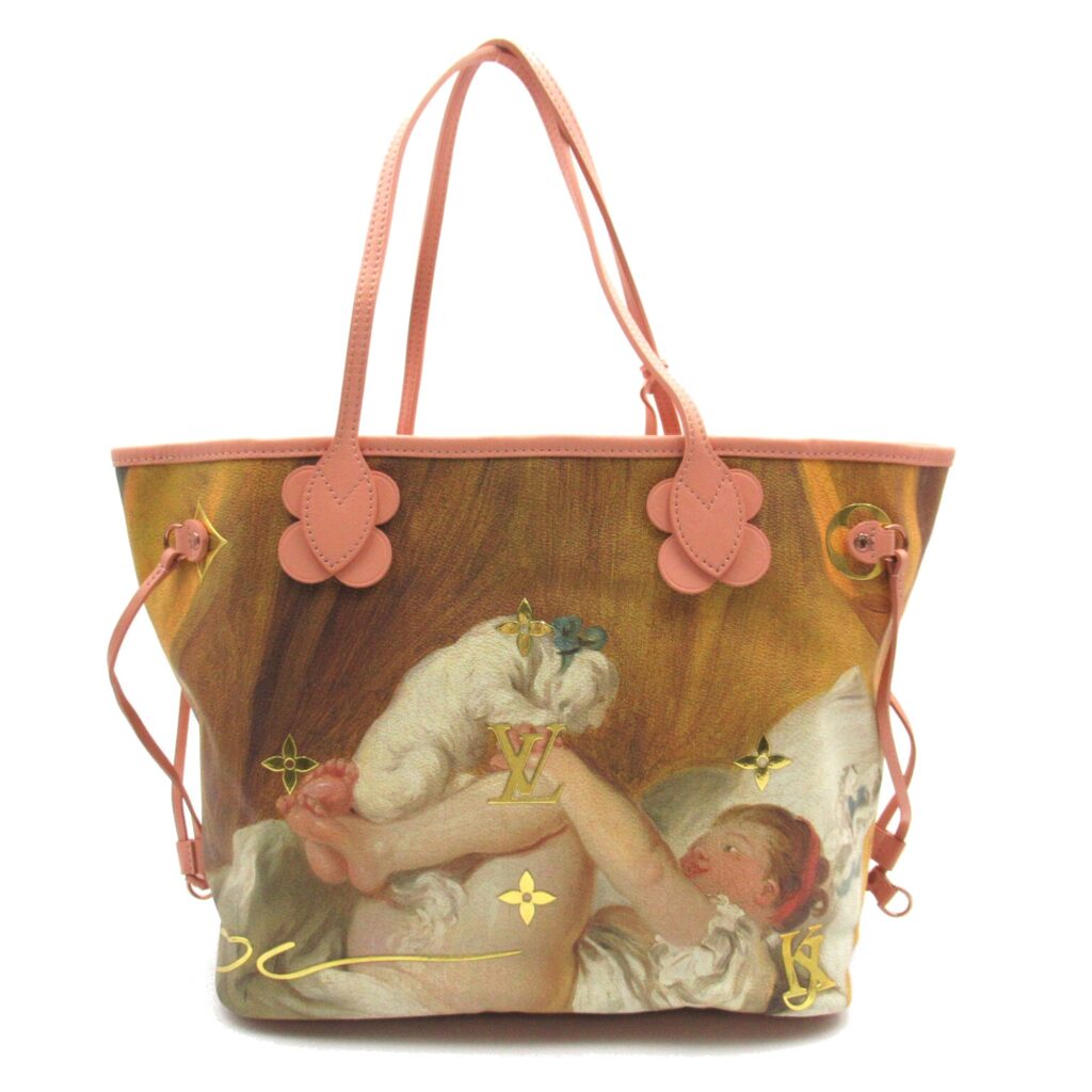 LOUIS VUITTON Fragonard Neverfull MM Pink Brown Masters collection PVC coated canvas - Product Image 2