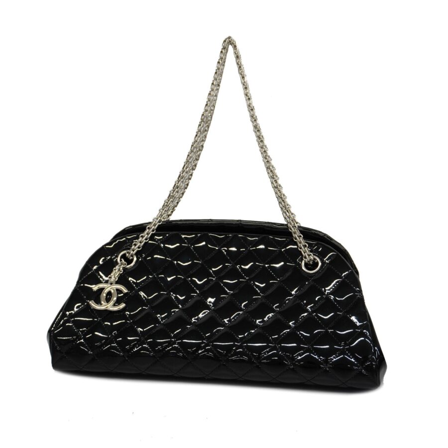 CHANEL Matelasse Shoulder Bag Chain Shoulder Women's Patent Leather Black | Studio Nafay